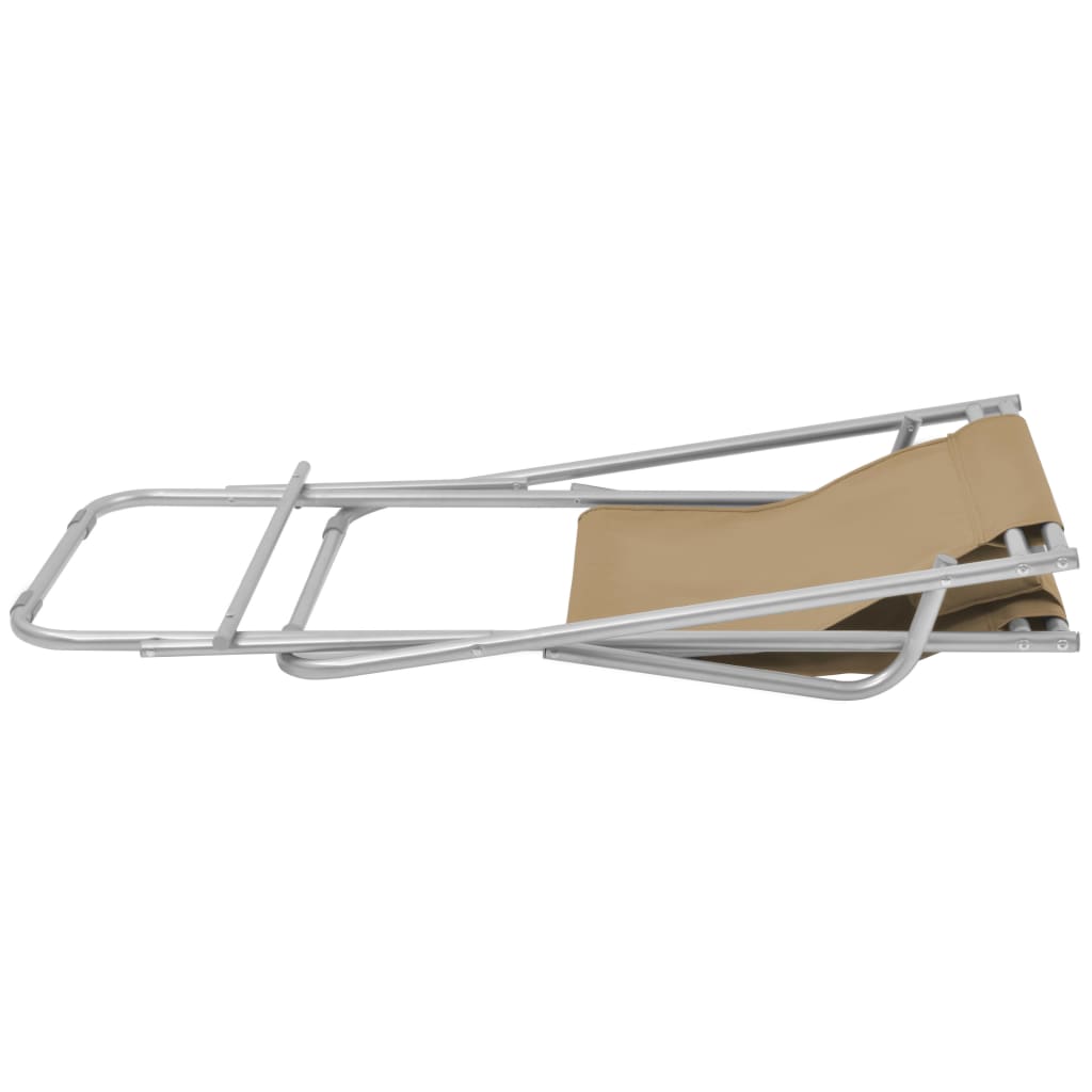 Cadeiras de jardim reclináveis 2 pcs aço cinzento-acastanhado