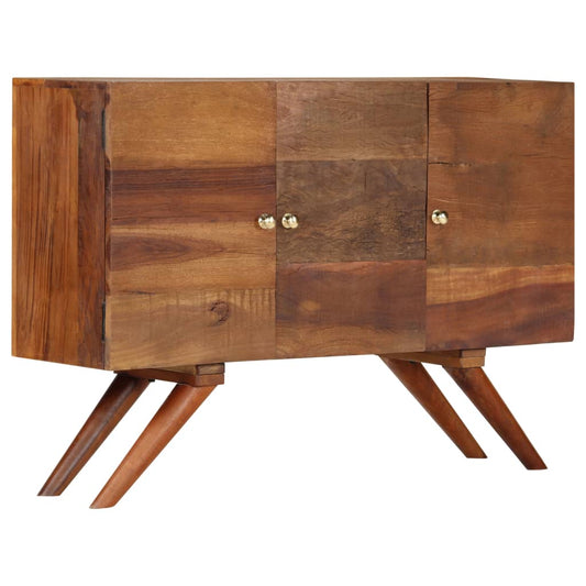 Aparador em madeira recuperada maciça 110x30x75 cm castanho