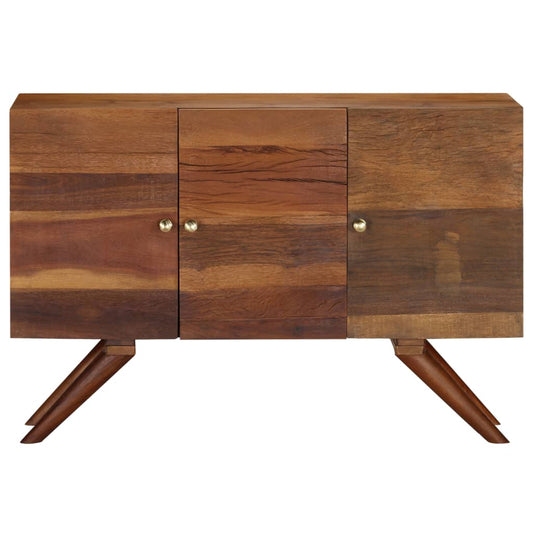 Aparador em madeira recuperada maciça 110x30x75 cm castanho