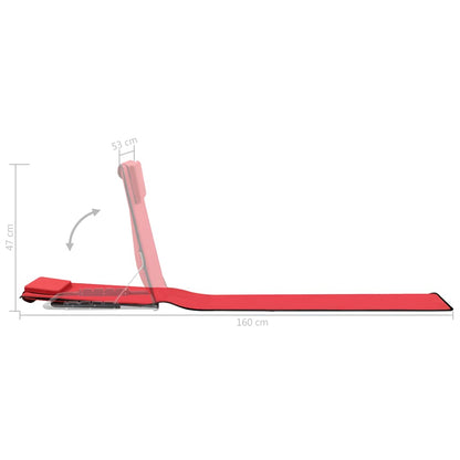 Colchões de praia dobráveis 2 pcs aço e tecido vermelho