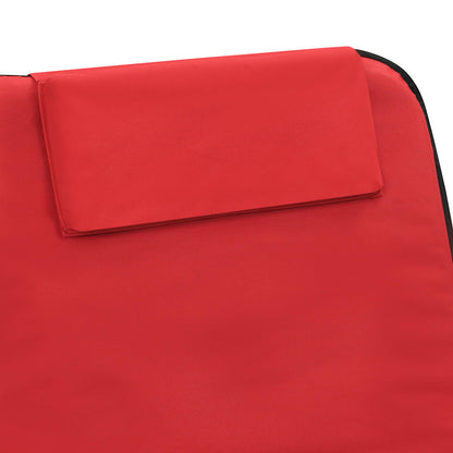 Colchões de praia dobráveis 2 pcs aço e tecido vermelho