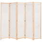 Divisória de quarto com 5 painéis 200x170x4 cm tecido creme