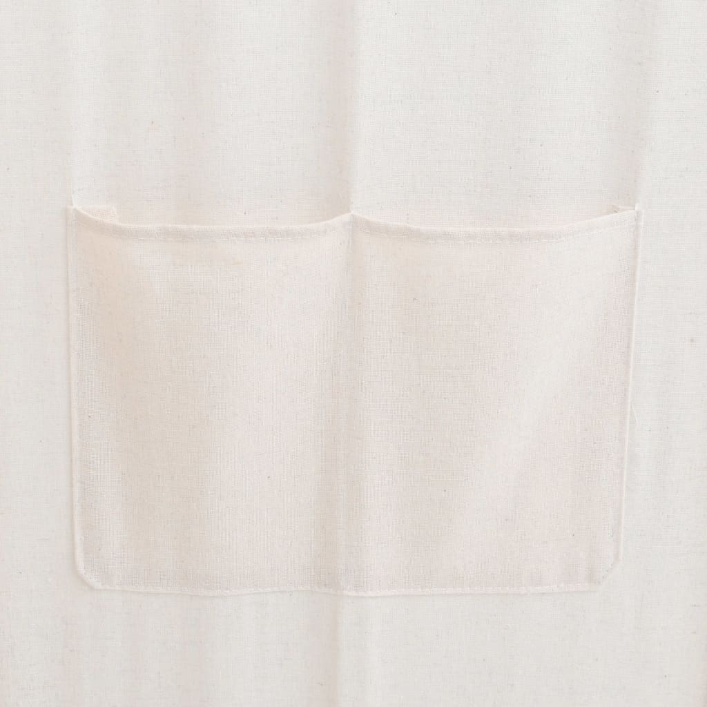 Divisória de quarto com 5 painéis 200x170x4 cm tecido creme