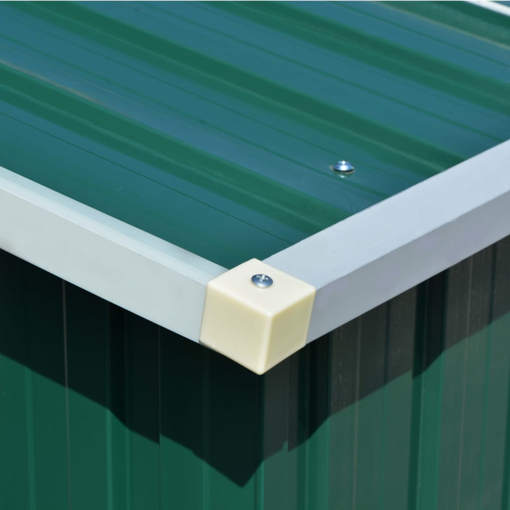 Abrigo de jardim 257x298x178 metal verde