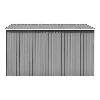 Abrigo de jardim 257x298x178 cm metal cinzento