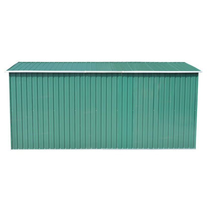 Abrigo de jardim 257x392x181 cm metal verde