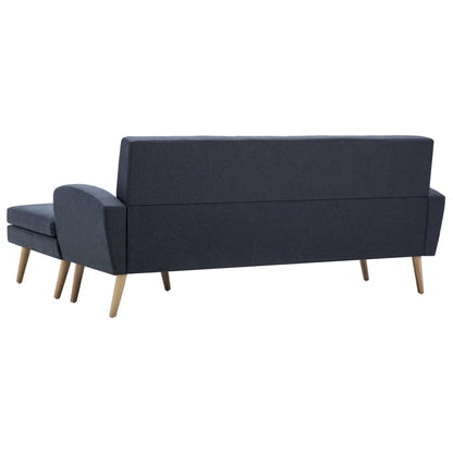 Sofá em tecido c/ forma de L 186x136x79 cm cinzento escuro