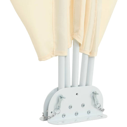 Toldo lateral dobrável para terraço 240x160 cm creme