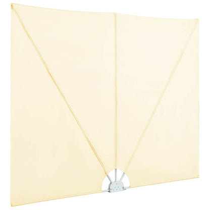 Toldo lateral dobrável para terraço 300x150 cm creme