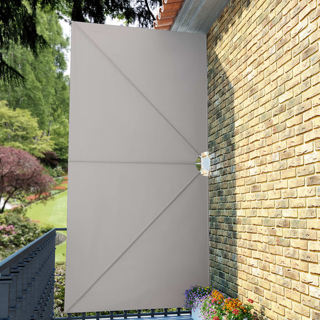 Toldo lateral dobrável para terraço 400x200 cm creme