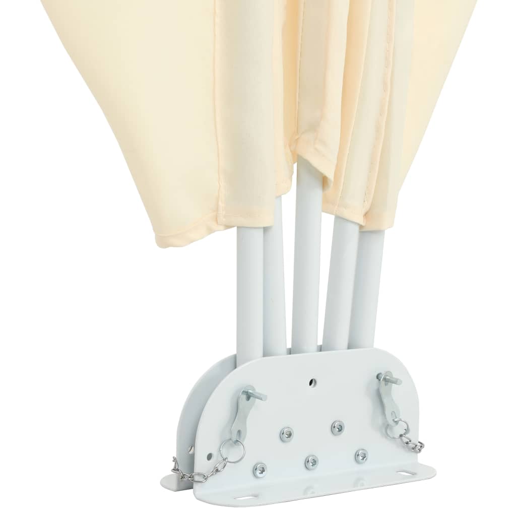 Toldo lateral dobrável para terraço 400x200 cm creme