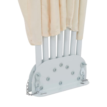 Toldo lateral dobrável para terraço 160 cm creme