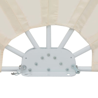 Toldo lateral dobrável para terraço 160 cm creme