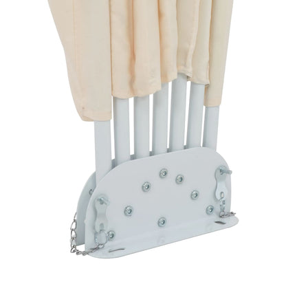 Toldo lateral dobrável para terraço 200 cm creme