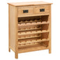 Armário para vinhos 72x32x90 cm madeira carvalho maciça