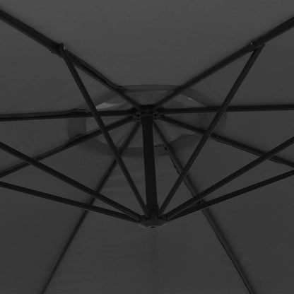 Guarda-sol cantilever com poste de alumínio 350 cm antracite