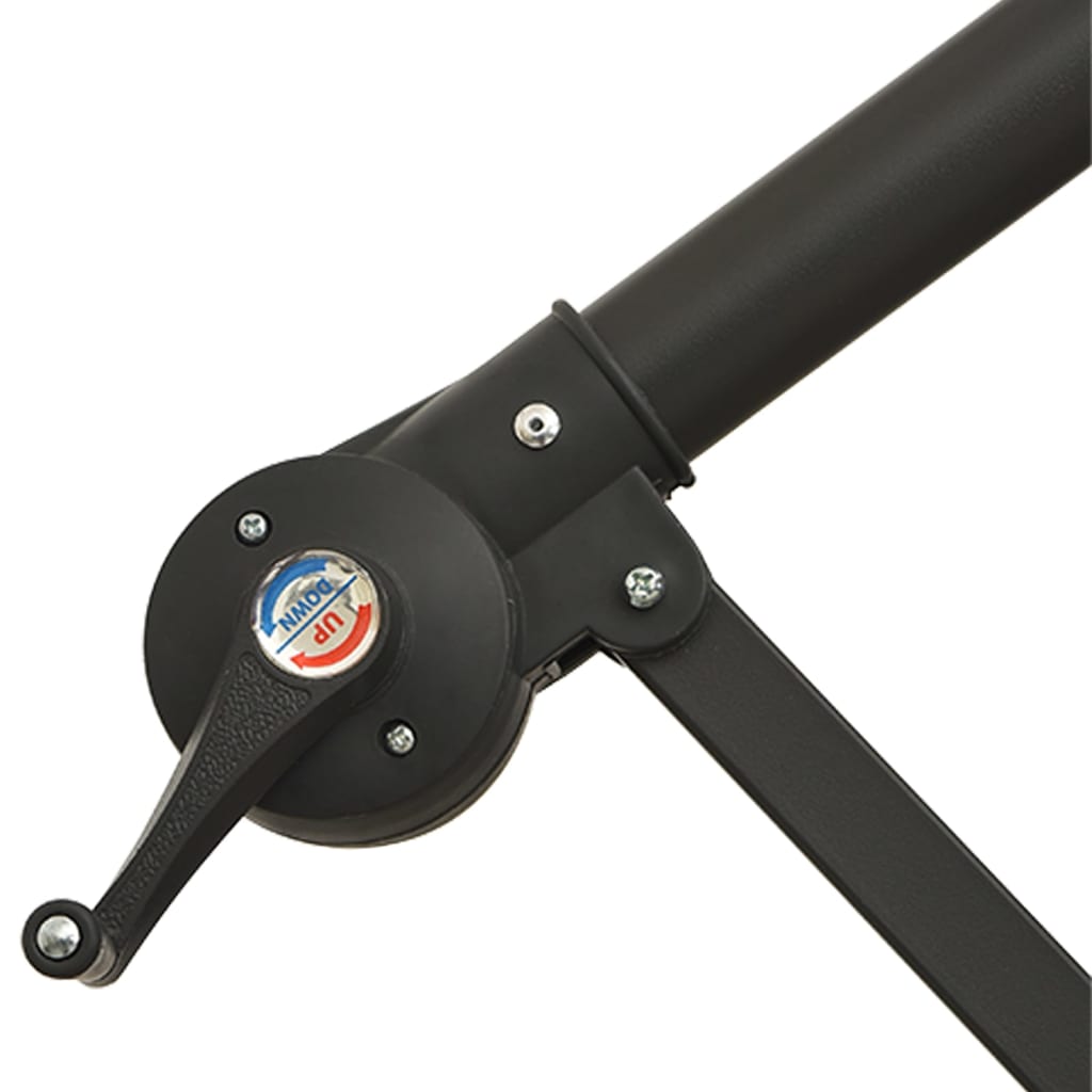 Guarda-sol cantilever c/ luzes LED e poste metal 350 cm verde