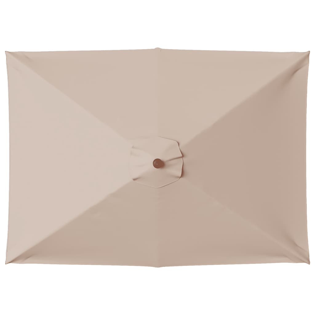 Guarda-sol de exterior c/ mastro madeira 150x200cm cinza-acast.