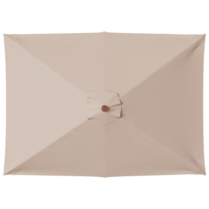 Guarda-sol de exterior c/ mastro madeira 150x200cm cinza-acast.