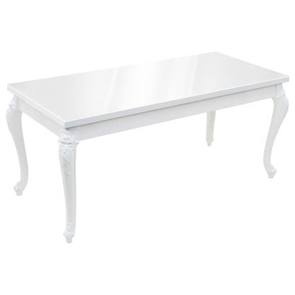 Mesa de jantar 179x89x81 cm branco brilhante