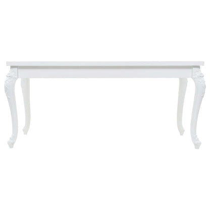 Mesa de jantar 179x89x81 cm branco brilhante