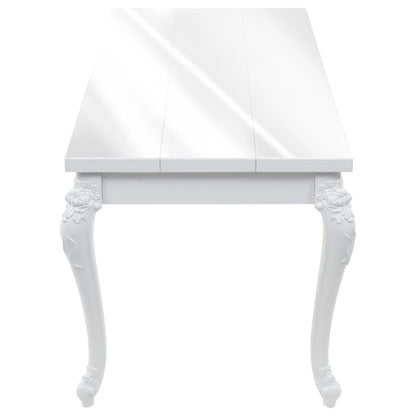 Mesa de jantar 179x89x81 cm branco brilhante