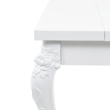 Mesa de jantar 179x89x81 cm branco brilhante