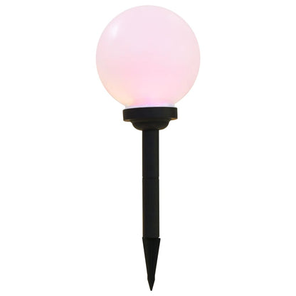 Candeeiro solar de exterior LED 3 pcs esférico 20 cm RGB
