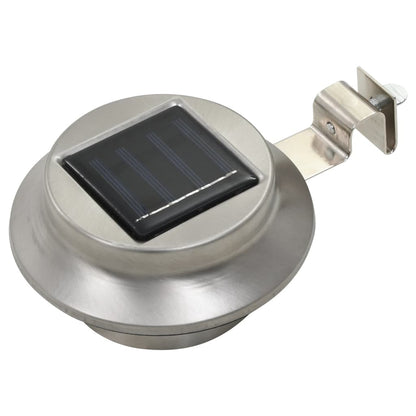 Candeeiro de exterior solar LED 6 pcs branco redondo 12 cm