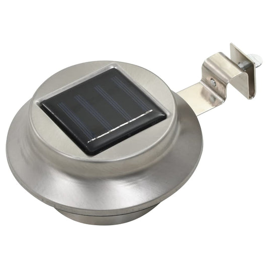 Candeeiro de exterior solar LED 6 pcs branco redondo 12 cm