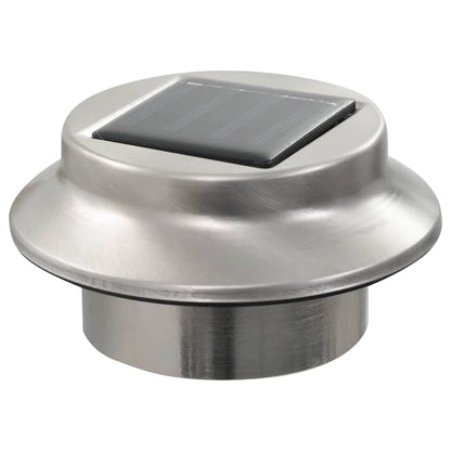 Candeeiro de exterior solar LED 6 pcs branco redondo 12 cm