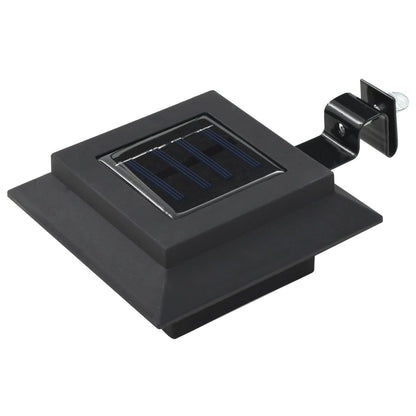 Candeeiro de exterior solar LED 6 pcs preto quadrado 12 cm