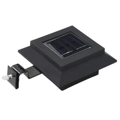 Candeeiro de exterior solar LED 6 pcs preto quadrado 12 cm