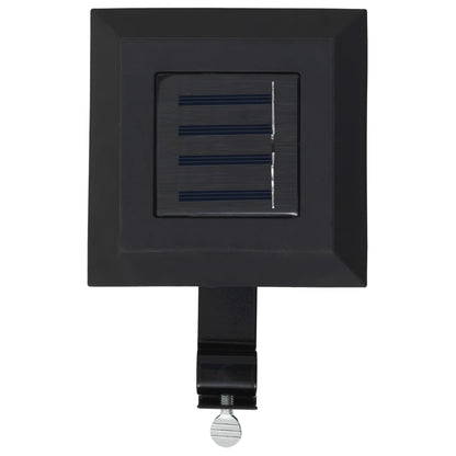 Candeeiro de exterior solar LED 6 pcs preto quadrado 12 cm