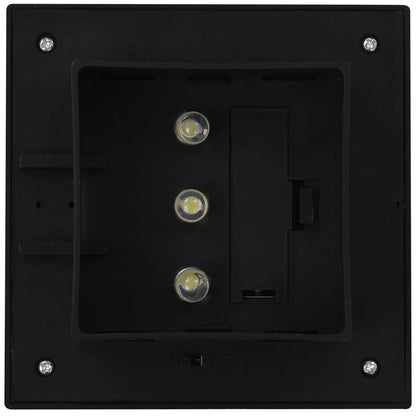 Candeeiro de exterior solar LED 6 pcs preto quadrado 12 cm
