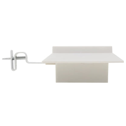 Candeeiro de exterior solar LED 6 pcs branco quadrado 12 cm