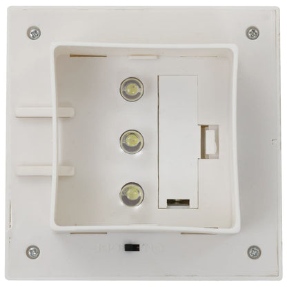 Candeeiro de exterior solar LED 6 pcs branco quadrado 12 cm