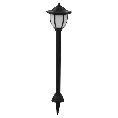 Candeeiro solar LED de exterior 3 pcs preto
