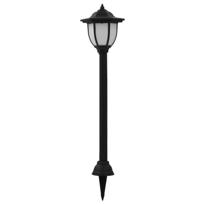 Candeeiro solar LED de exterior 3 pcs preto
