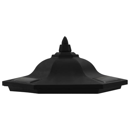 Candeeiro solar LED de exterior 3 pcs preto