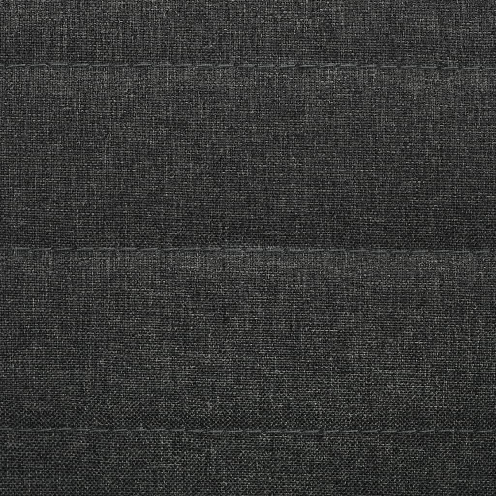 Cadeiras de jantar 6 pcs tecido cinzento-escuro