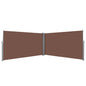 Toldo lateral retrátil 160x600 cm castanho