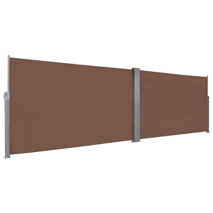 Toldo lateral retrátil 160x600 cm castanho