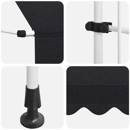 Toldo retrátil manual 150 cm antracite