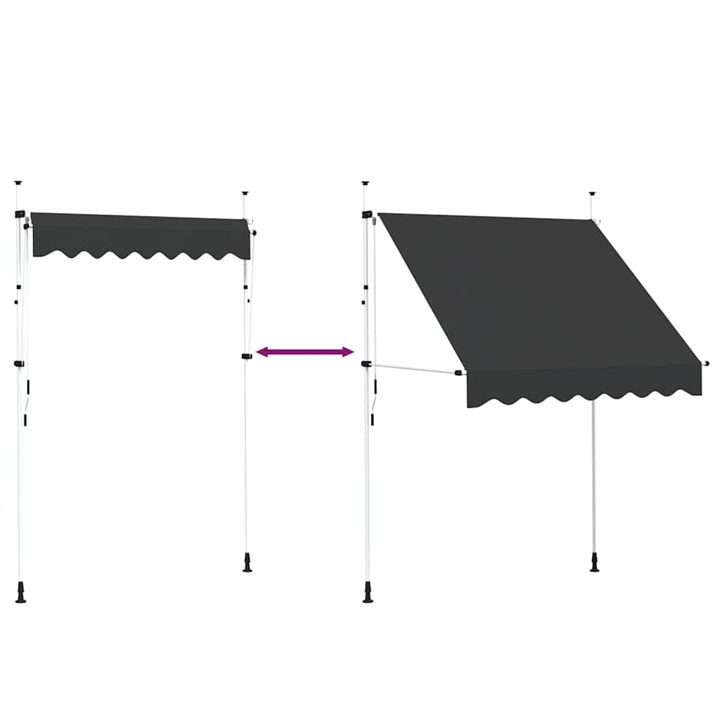 Toldo retrátil manual 200 cm antracite