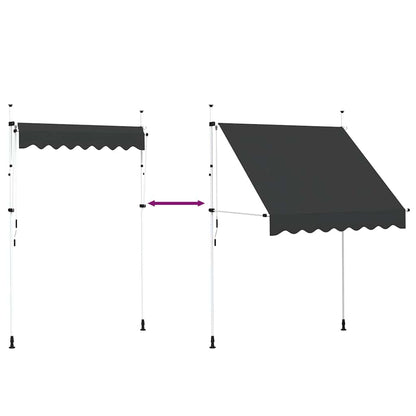 Toldo retrátil manual 200 cm antracite