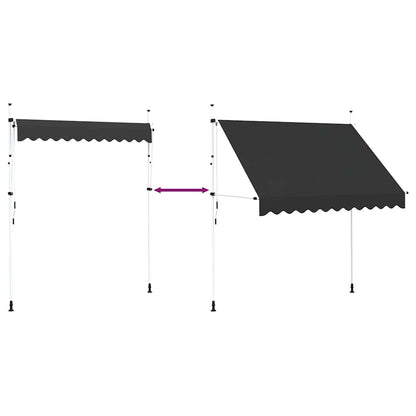 Toldo retrátil manual 250 cm antracite
