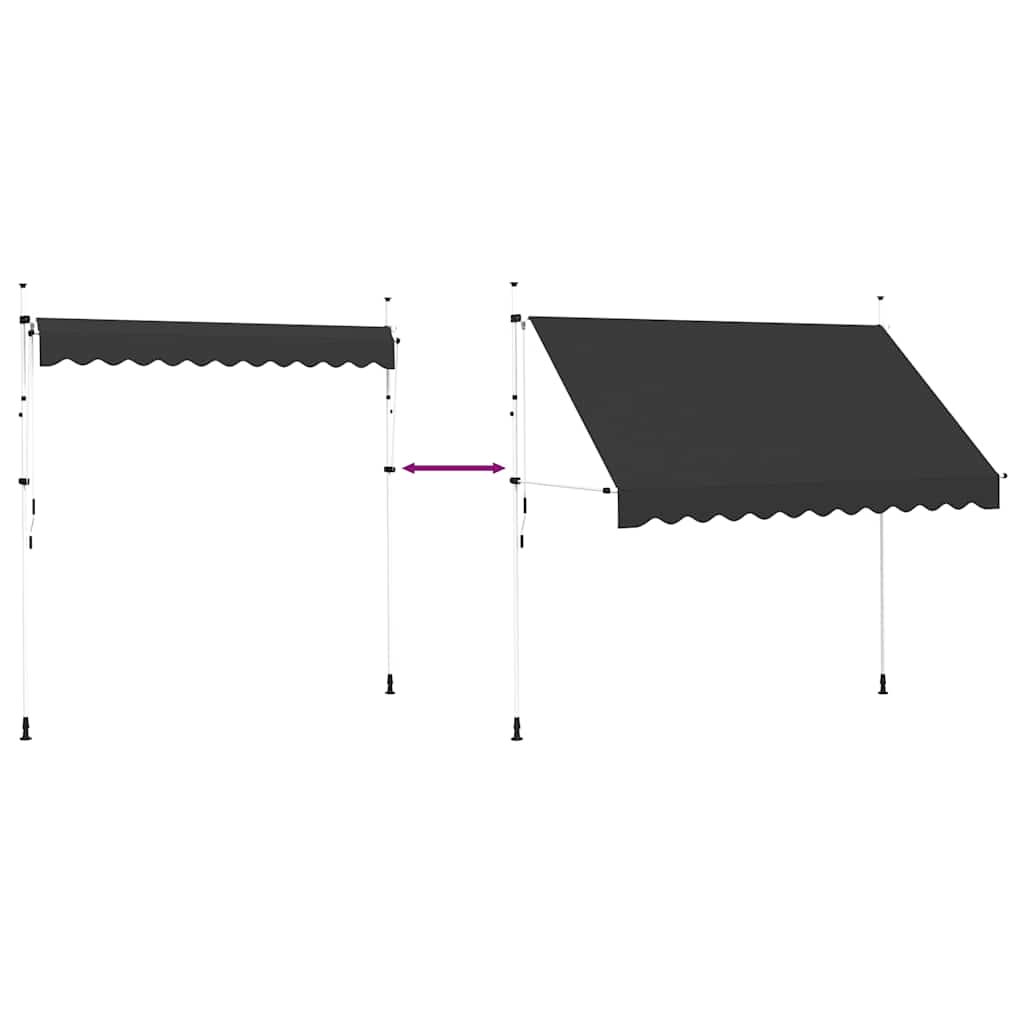 Toldo retrátil manual 300 cm antracite