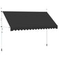 Toldo retrátil manual 400 cm antracite