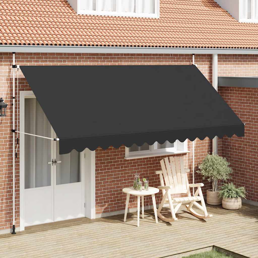 Toldo retrátil manual 400 cm antracite